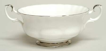 Chantilly Platinum Footed Cream Soup Bowl
