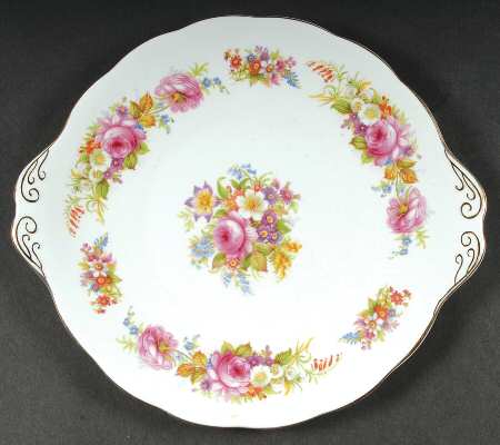 Chatsworth Pink Handled Cake Plate