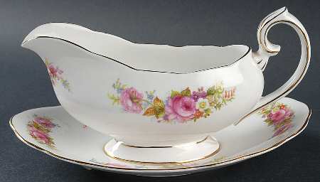 Chatsworth Pink Gravy Boat & Underplate