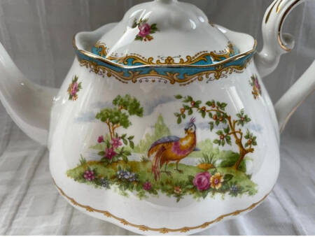 Chelsea Bird Blue Teapot & Lid