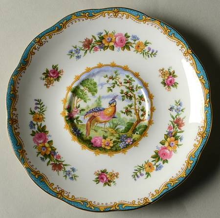 Chelsea Bird Blue Saucer for Cream Soup Bowl