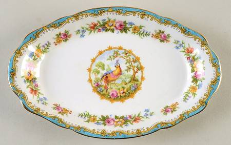 Chelsea Bird Blue Tray for Mini Creamer & Open Sugar