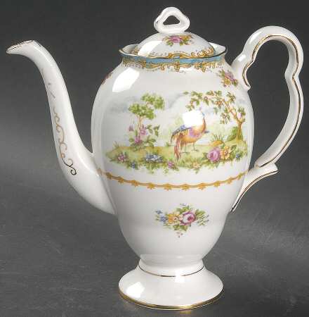 Chelsea Bird Blue Mini Coffee Pot & Lid