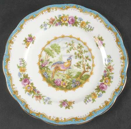 Chelsea Bird Blue Bread & Butter Plate