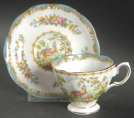 Chelsea Bird Blue Footed Demitasse Cup & Saucer Set