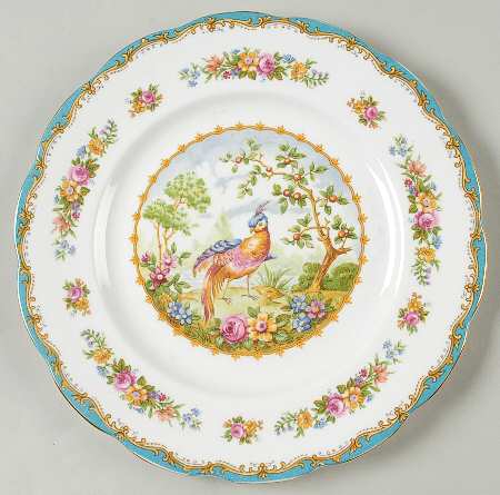 Chelsea Bird Blue Luncheon Plate