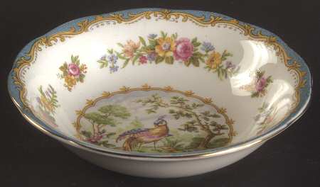 Chelsea Bird Blue Fruit/Dessert (Sauce) Bowl