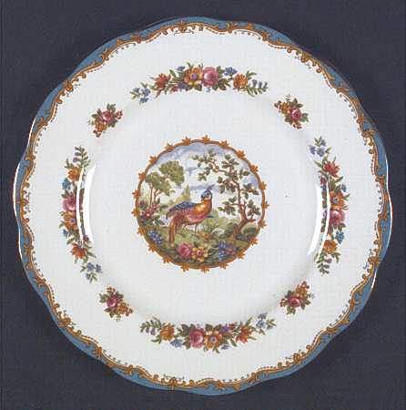 Chelsea Bird Blue Salad Plate