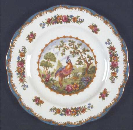 Chelsea Bird Blue Salad Plate