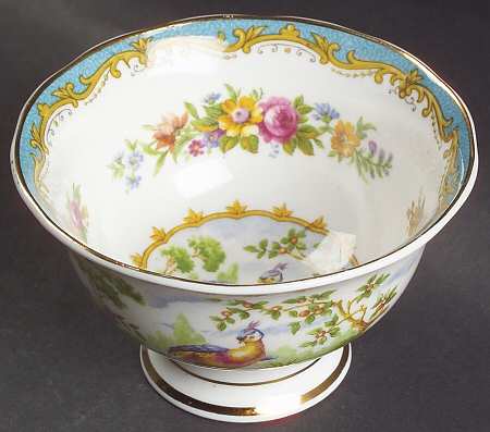 Chelsea Bird Blue Open Sugar Bowl