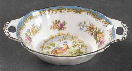 Chelsea Bird Blue Oval Sweet Meat Dish
