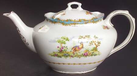 Chelsea Bird Blue Teapot & Lid
