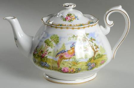 Chelsea Bird Blue Teapot & Lid