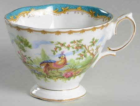 Chelsea Bird Blue Cup for Dessert Plate & Cup Set