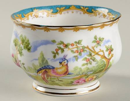 Chelsea Bird Blue Mini Open Sugar Bowl