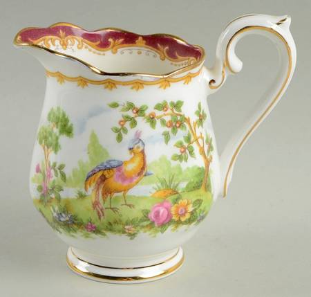 Chelsea Bird Maroon Mini Creamer