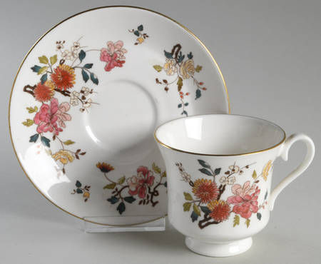 China Garden Footed Cup & Saucer Set