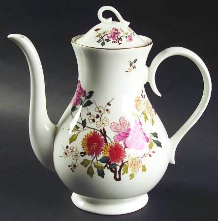 China Garden Coffee Pot & Lid