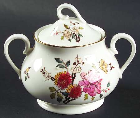 China Garden Sugar Bowl & Lid