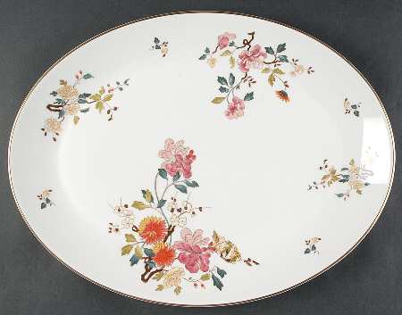 China Garden 16" Oval Serving Platter