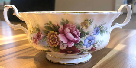 Chelsea Garden Footed Cream Soup Bowl