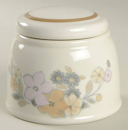 Cottage Flowers Sugar Bowl & Lid