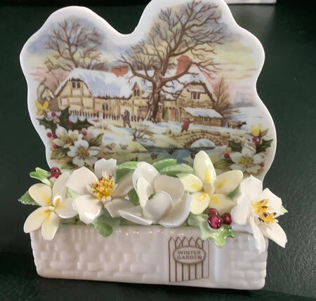 Cottage Garden Year Series Window Box Figurine