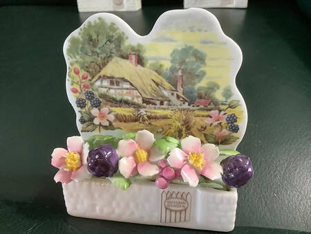 Cottage Garden Year Series Window Box Figurine