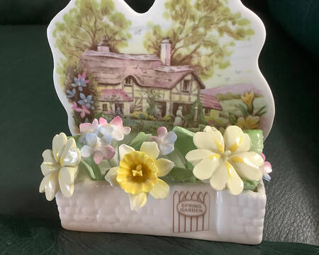 Cottage Garden Year Series Window Box Figurine