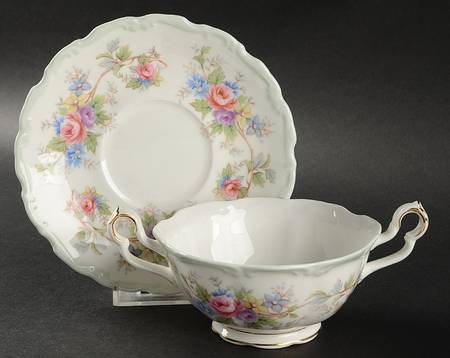 Colleen Footed Cream Soup Bowl & Saucer Set