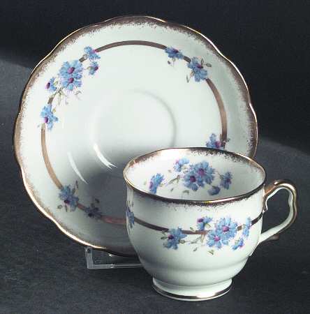 Cornflower Footed Cup & Saucer Set