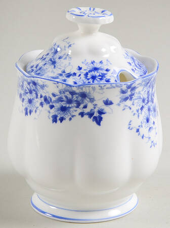 Dainty Blue Jam/Jelly & Lid