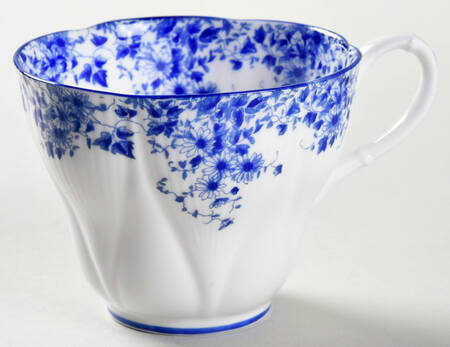 Dainty Blue Flat Cup