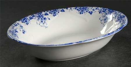 Dainty Blue 9" Oval Vegetable Bowl
