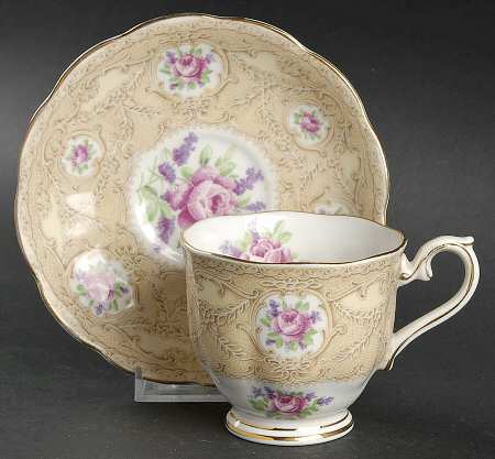 Devonshire Lace Footed Cup & Saucer Set