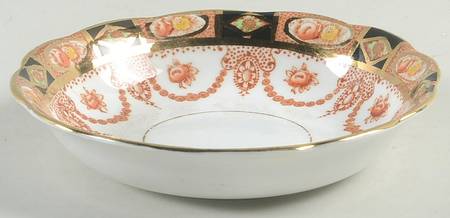 Devon Black (Scalloped) Fruit/Dessert (Sauce) Bowl