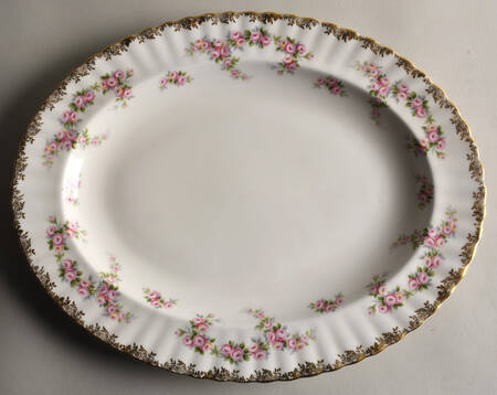 Dimity Rose 13" Oval Serving Platter