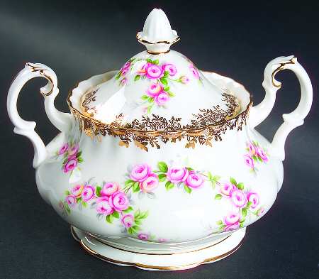 Dimity Rose Sugar Bowl & Lid by Royal Albert