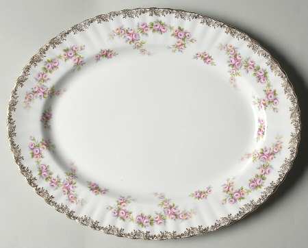 Dimity Rose 12" Oval Serving Platter