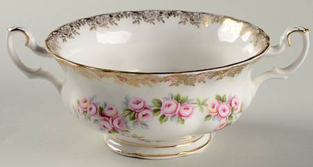 Dimity Rose Footed Cream Soup Bowl