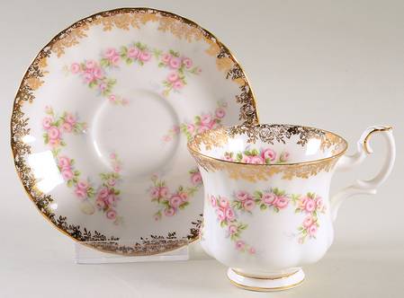 Dimity Rose Footed Demitasse Cup & Saucer Set