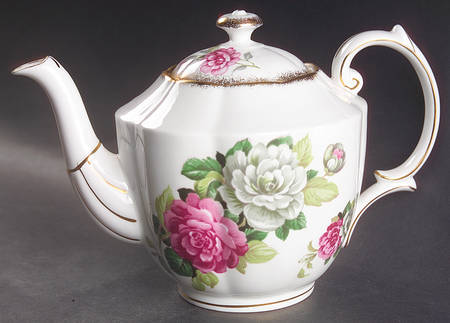 Evening Rhapsody (Pink & White Floral) Teapot & Lid