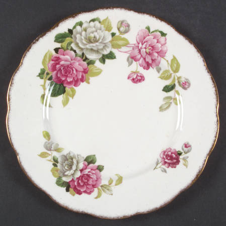 Evening Rhapsody (Pink & White Floral) Luncheon Plate
