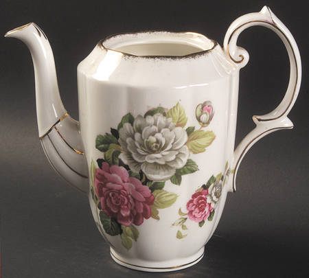 Evening Rhapsody (Pink & White Floral) Mini Coffee Pot No Lid