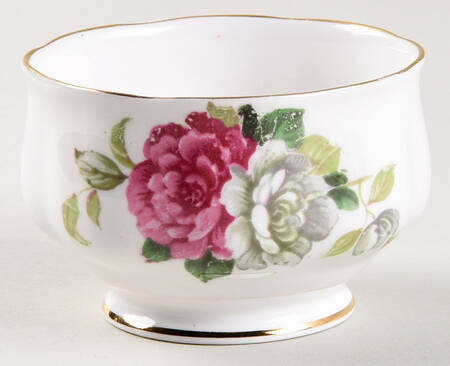 Evening Rhapsody (Pink & White Floral) Mini Open Sugar Bowl