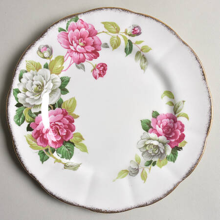 Evening Rhapsody (Pink & White Floral) Salad Plate