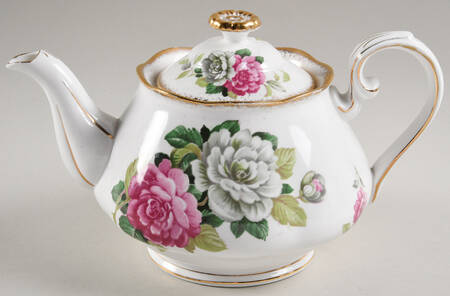 Evening Rhapsody (Pink & White Floral) Small Teapot & Lid