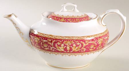 Florentine Red Teapot & Lid