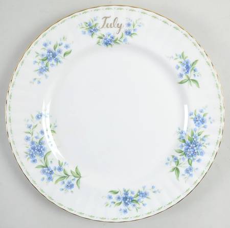 Flower of The Month (Newer, Montrose) Dinner Plate by Royal Albert