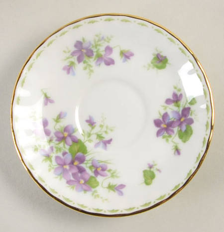 Flower of The Month (Newer, Montrose) Saucer for Footed Toy Cup